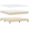 Box Spring Bed with Headboard Cream 180 x 200 cm Fabric