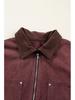 2025 Women's Winter Fashion Lapel Denim Jacket: European-American, Long Sleeve, Zippered, Cotton