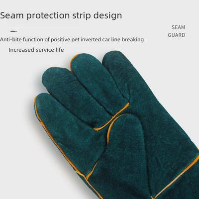 Pet Protection Gloves: Anti-Bite, Anti-Scratch, Dog Training, Cat Nail Clippers, Hamster-Safe, Thick and Long, Size 6.