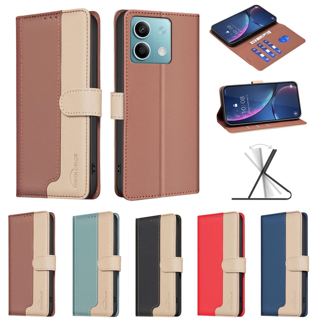 Flip-Lederhülle für Xiaomi Redmi Note 13 4G Note 13 5G Note 13 Pro 4G Note 13 Pro 5G Note 13 Pro Plus Note 12 4G RFID-Blockierung