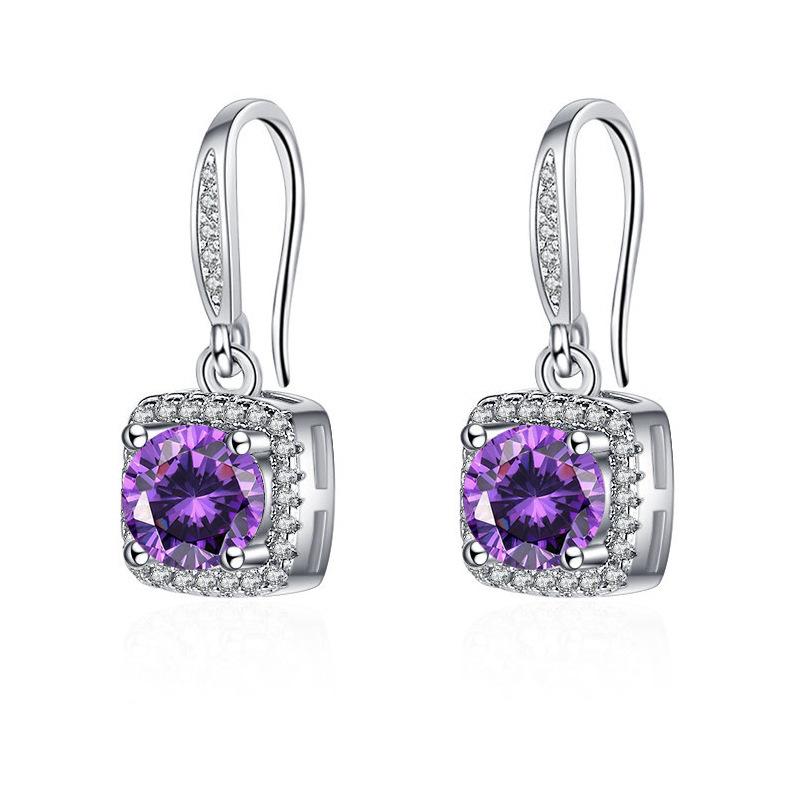 925 Sterling Silver Jewelry Women Cute Tiny Clear Crystal CZ Stud Earrings Gift for Girls Teens Lady New