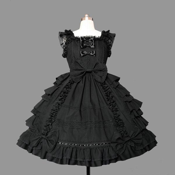 Court Style Lolita Princess Lace Bow Cosplay Dress