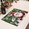 Weihnachts-Tischset Strickstoff Santa Feiertags-Partydekoration Hitzebeständiger Untersetzer für Zuhause Festliche Dekoration