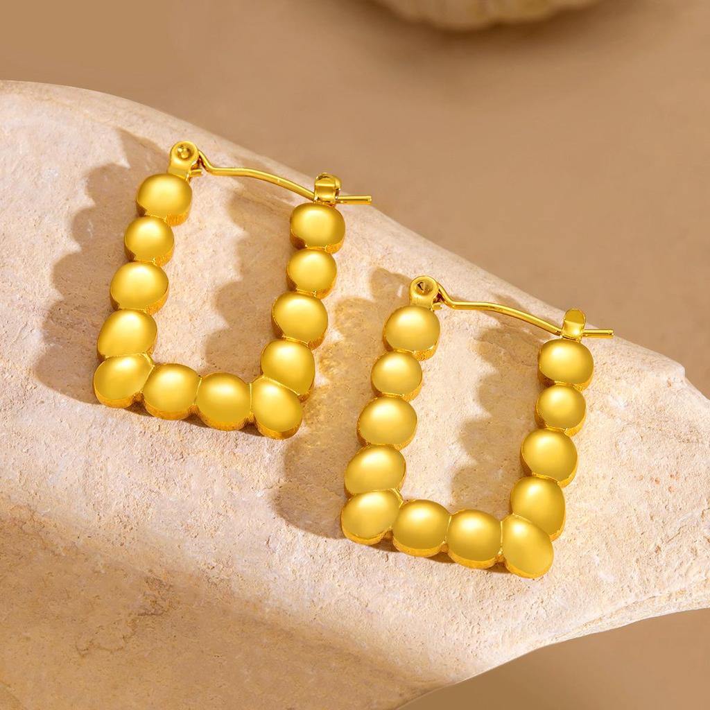 Raffinate Ear Cuff in Acciaio Titanio Oro 18k per Donna