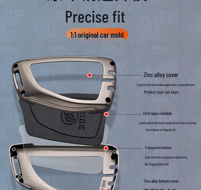 Buick Envision, Verano Pro, Regal, LaCrosse, GL8, Enclave, Encore Key Case for Men