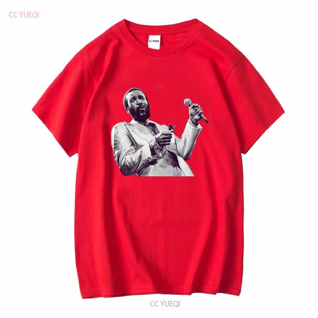 Marvin Gaye Photo T Shirt Concert Whats Going On vintage Washed Unisex Versatile Comfortable designer clothes fashion