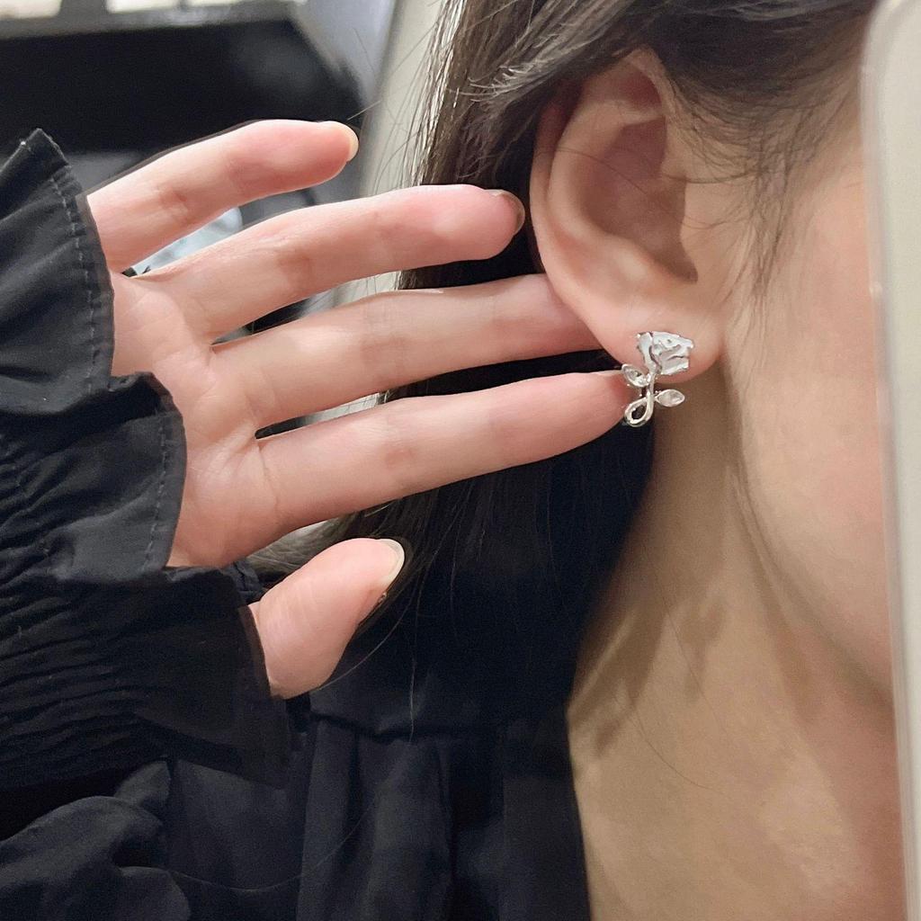S925 Rose Stud Earrings - Trendy & Unique Fairy Design for Women (2022)