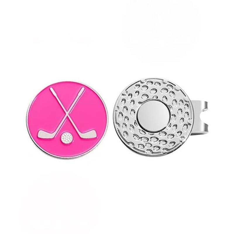 Metal 1inch Golf Balls Marker Hat Clip Golf Balls Marker Golf Gift Assorted Pattern Metal Hat Clip Magnetic Golf Marker