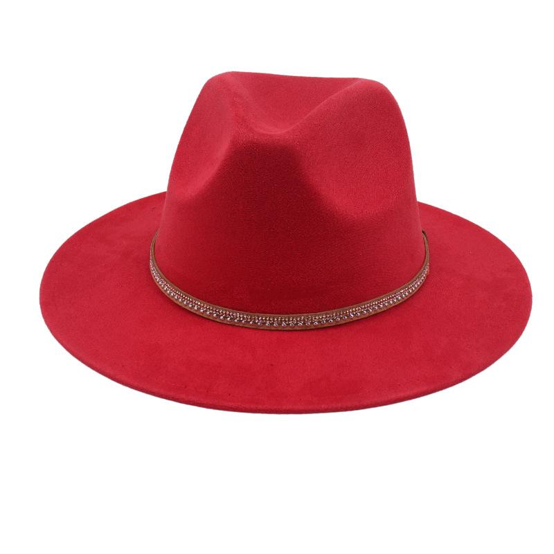 Solid Color And Western Cowboy Hat Felt Hat Woolen Top Hat Amazon Cross-Border Wholesale Retro Ethnic Fashion Hat