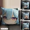 Eula Cute Cute Genshin Impact Cushion Cover Natural Linen Organic Fabric DoubleSided Printing Sofa Home Decor Gift Pillow Case