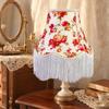 Blumen-Textil-Lampenschirm Elegant Verjüngt Mehrstufig Vintage-Inspiriert