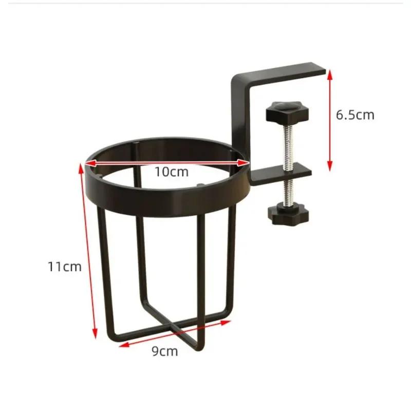 Domowy Klips na Stół Uchwyt na Kubek Montaż Pionowy Poziomy Antyrozlewowy Biurowy Stojak na Kubki na Biurko Metalowy Zacisk Taca do Przechowywania Butelki na Wodę