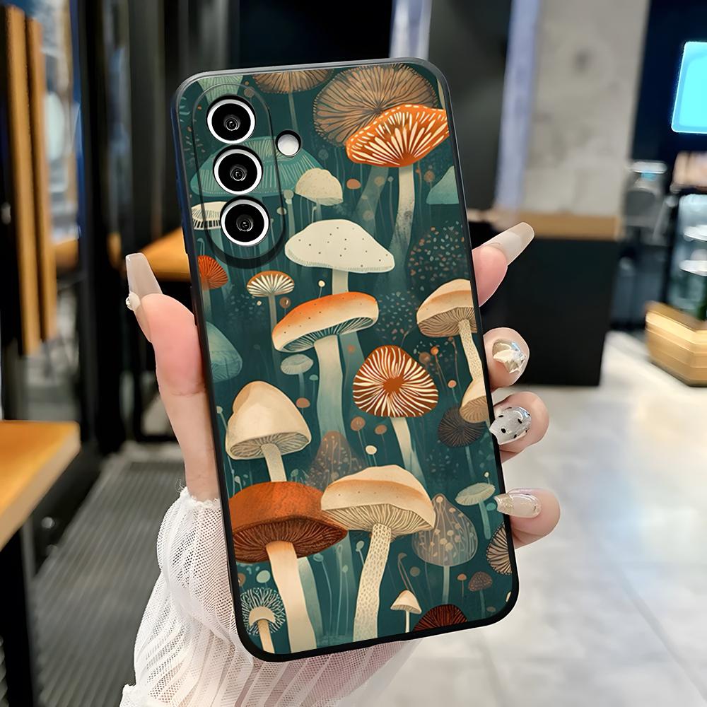 Colorful Mushroom Phone Case For Samsung A25 A13 A33 5G A54 A36 A35 A56 A52 A14 Shockproof Soft Cover