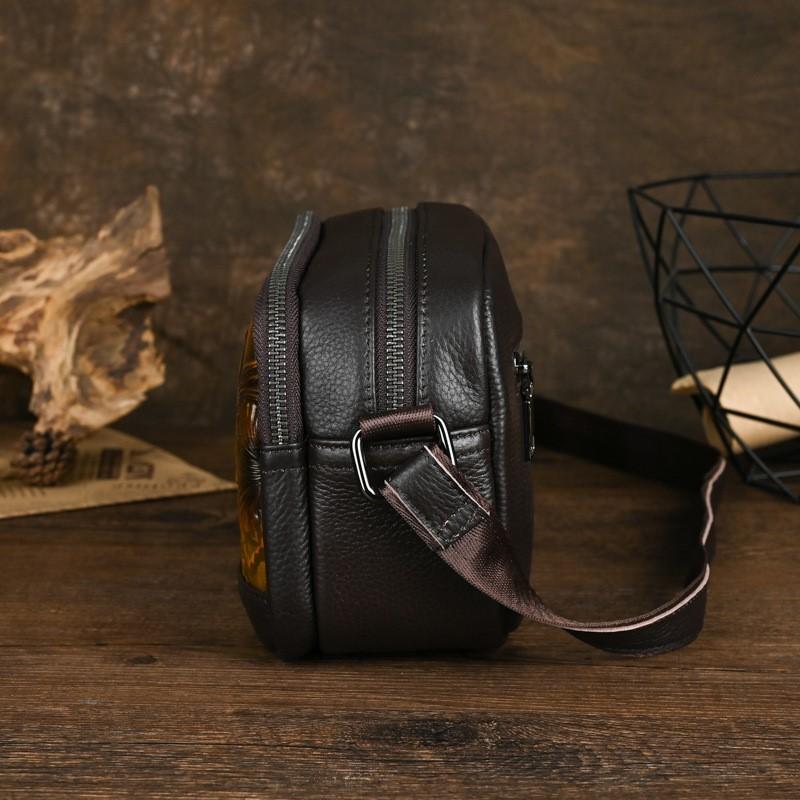 Johnature Genuine Leather Retro Embossed Women Bag Versatile Hand Painted Cowhide Shoulder & Crossbody Bags