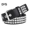 Punk Style Studded Belt Square Rivets Adjustable Straps Rock Waistband Women Girls Gothic Scene Accessories