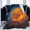 Football Theme Blanket Boy Athlete Flannel Blanket Soft Warm Gift Blanket Living Room Lunch Break Blanket