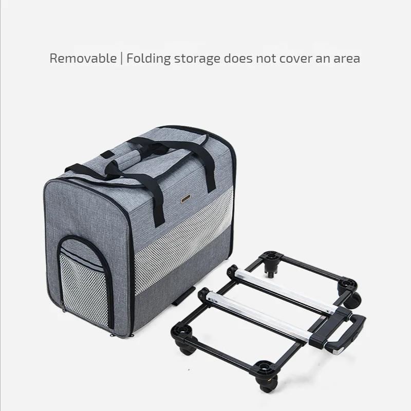 Pet Multifunctional Out and About Trolley Bag Removable Trolley Case Out and About Portable Foldable Pet Bag Pet Backpack