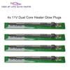 4X 11V Heater Glow Plugs For Isuzu Trooper III 4JX1 Vauxhall Opel Monterey B 3.0 DTI 8971436741 8-97143674-1 8-9714-3674-0 GN997