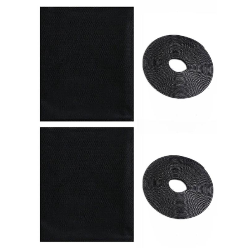 

2Pcs/set DIY Simple Mesh Window Screen Indoor Mesh Bug Net with Adhesive Tape 1 чёрный