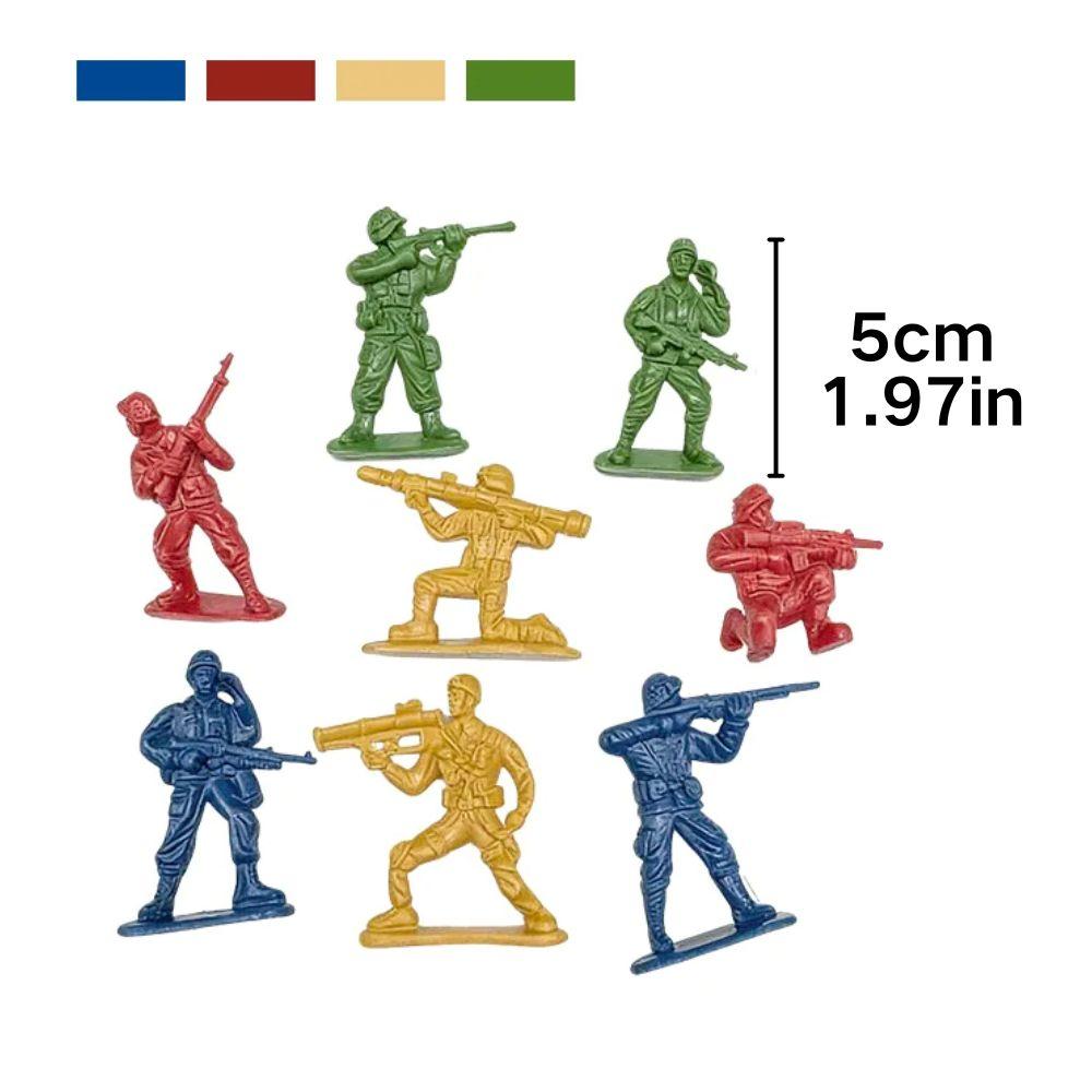 13/48pcs 1.97inch Red/Blue Plastic Soldier Figurine Scene Sand Table Exercise Desktop Room Decoration Collection Gifts YMY
