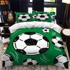 Football Bedding Set For Teen Boys Room Decor Ball Sport Duvet Cover Set Microfiber Soccer Game Comforter Cover Twin King Size