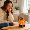 Calabaza Luminosa Nieve con Luz Naranja Cálida - Decoración de Mesa de Halloween Otoño Acción de Gracias, Regalo de Temporada