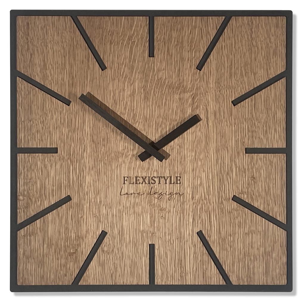 Exact wooden wall clock, oak, 40cm