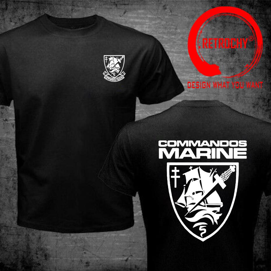Funny T Shirt Unisex Military French Marines Special Operation Forces ComUnisexdos Marine T Shirts Unisex Casual TShirt Hombre Camisetas
