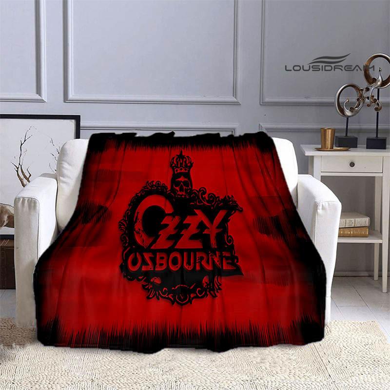 Ozzy osbourne printed blankets picnic blanket Warm Flannel blankets Soft and comfortable blanket bed linings Birthday Gift