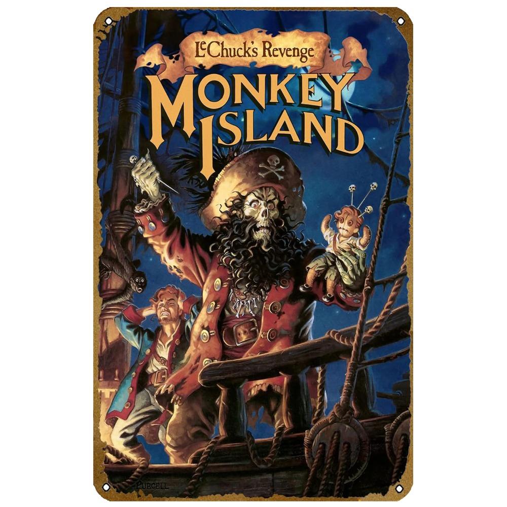 

Monkey Island Video Game Metal Wall Art - Cool Gaming Decor, Perfect Gift for Gamers, 8x12 inches, Perfect for Room Decor 20x30cm（7.8x11.8inch）