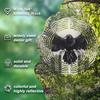 Metal Wind Spinner Outdoor Decor 2D Raven Design Hanging Wind Chime for Garden Patio Yard No Electricity Needed Durable Weather Resistant