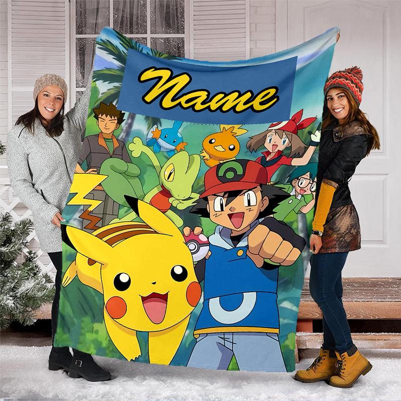 Customizable Pika Throw Blanket – Personalized Name, All-Season Cozy Snug Blanket, Machine Washable, Personalized Blanket