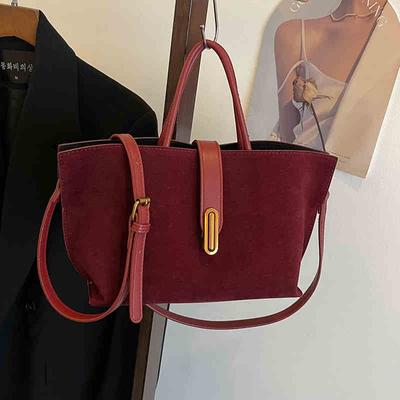 Matte Retro Large Capacity Crossbody Bag For Women New Autumn Winter Casual Underarm Shoulder Bag Handheld Commuter Tote Bag