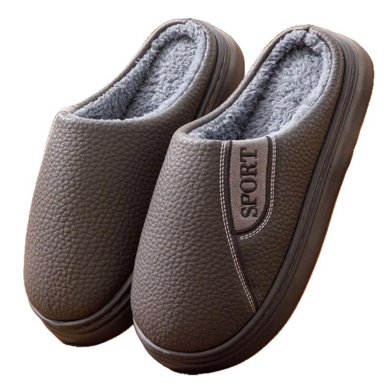 Cotton Slippers Large Size Autumn and Winter 2025 New Indoor Home Warm Waterproof Anti-skid Slippers for the Elderly