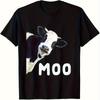 Funny Moo Cow Face Graphic T-shirt