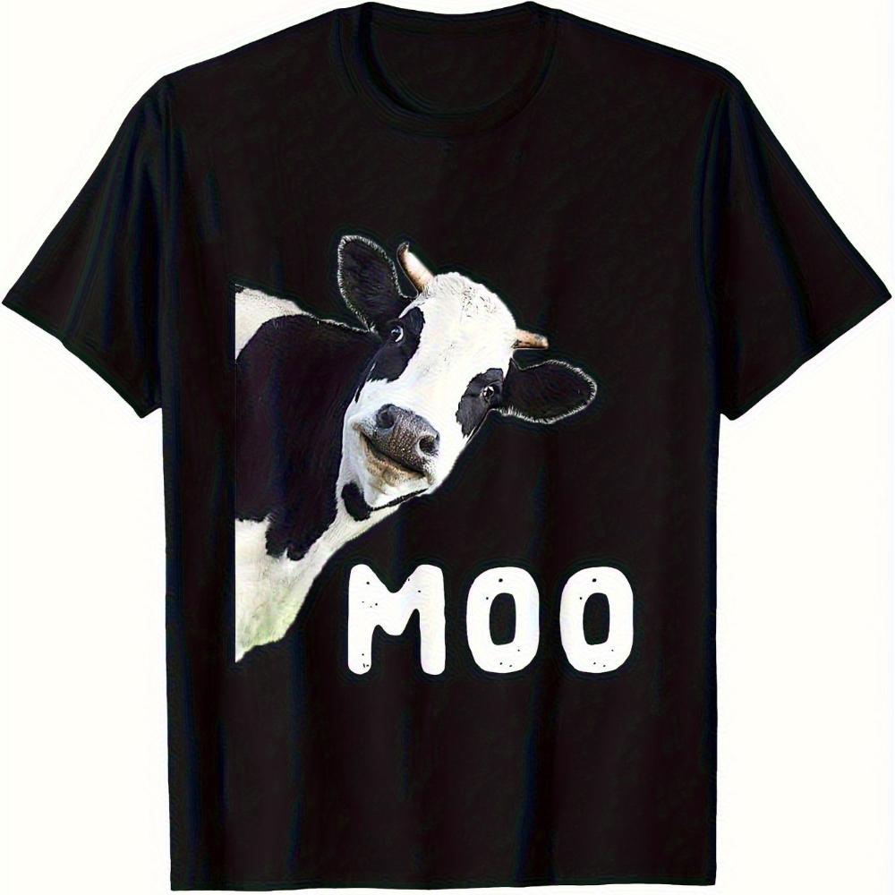 Funny Moo Cow Face Graphic T-shirt XXXXL