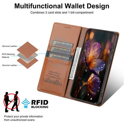 Magnetic Luxury Flip Leather RFID Wallet Phone Case for XIAOMI Redmi Note 10 11 12 13 14 Pro Plus 12S 11A 13C 14C 4G 5G Cover