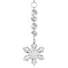 28pcs Clear Christmas Pendant Bead Acrylic Crystal Snowflake Ornaments Octagonal Lightweight Hanging Ornaments Hotel Lobby Decor
