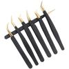 Professional Black Gold Stainless Steel Eyelash Tweezers High Precision Tweezers