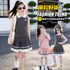Girls' summer sports suit 2026 new style, children's huge and beautiful sleeveless pleated skirt, girls' fashionable summer style