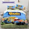 Roupa de Cama Padrão Bob o Construtor, Conjunto de Colcha Capa de Colcha Fronha Presente de Aniversário para Casa (1 capa de edredom + 2 fronhas, sem enchimento.)