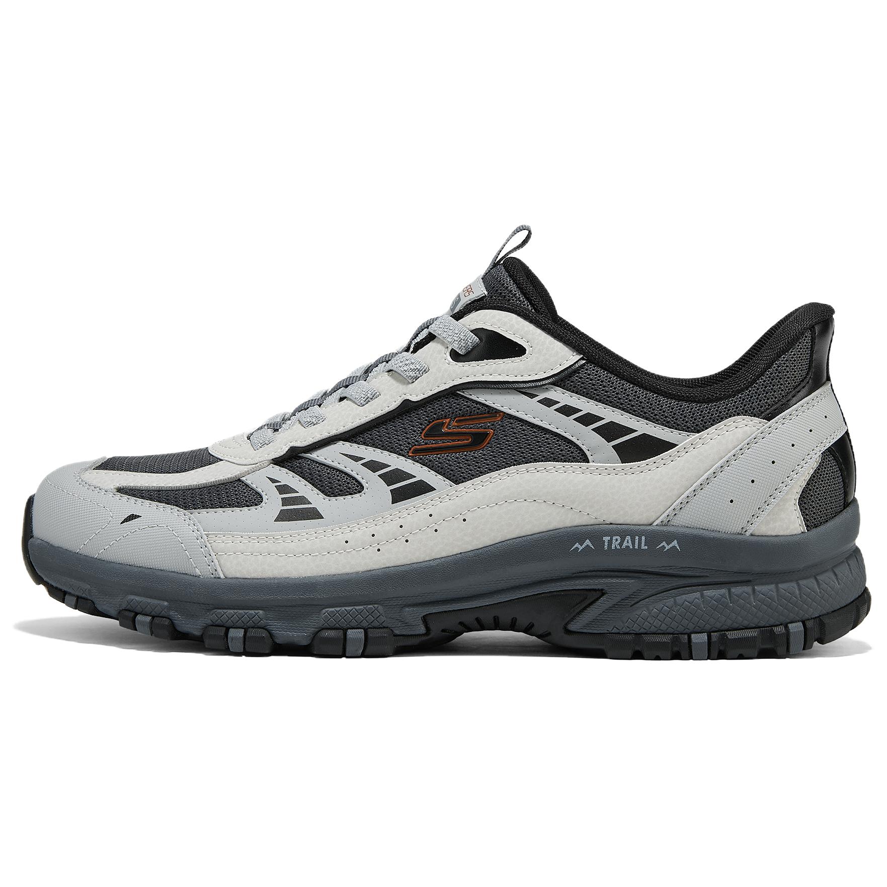 Skechers Outdoor Comfortable Versatile Shock Absorbing Durable Low Top Hiking Shoes Men hiking shoes Gray 237753C-GYOR 42