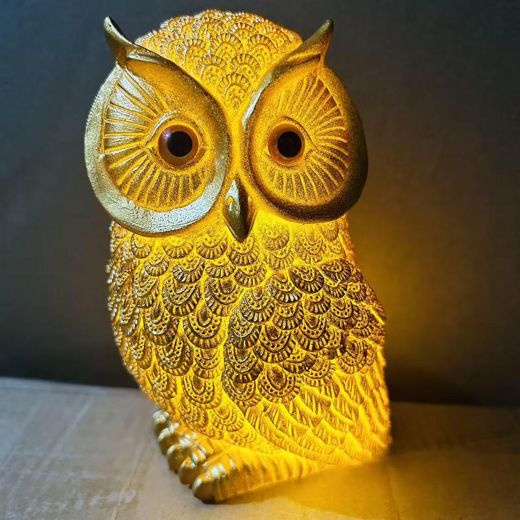 Cute Owl Resin Ornaments: Handmade Garden & Home Decor