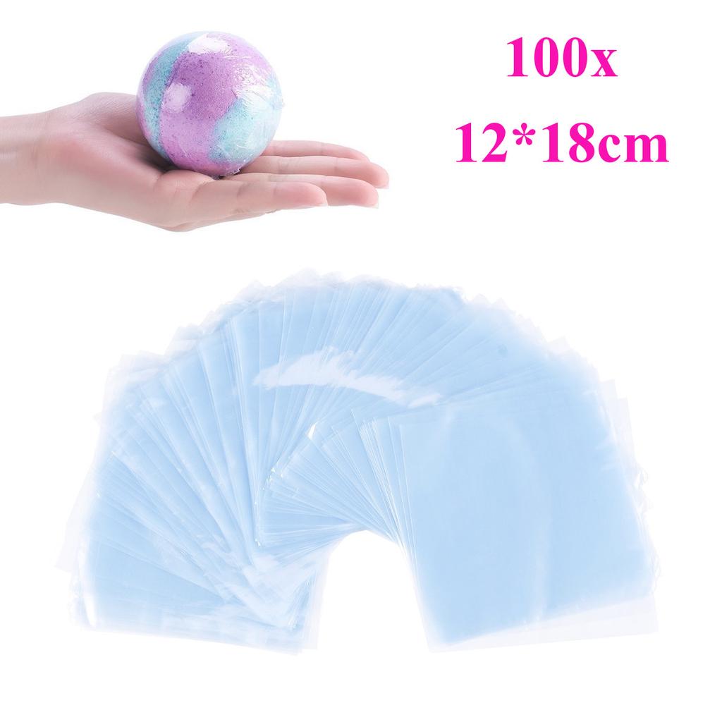 Buy 100Pcs Heat Shrink Wrap Bags Waterproof For Soaps Bath Bombs And