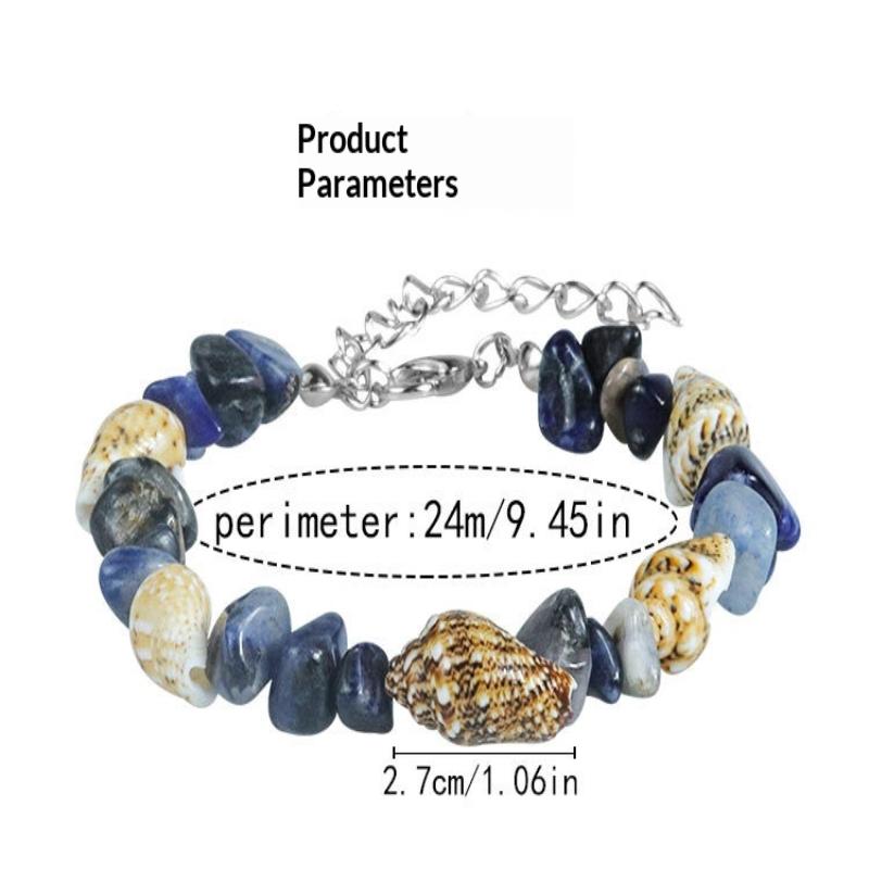 Bohemian Schelp Kralen Armbanden Voor Vrouwen Handgemaakt Onregelmatige Steen Kralen Armbanden Zomer Strand Sieraden