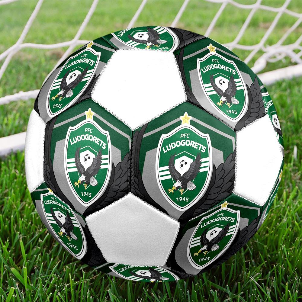 1PC PFC Ludogorets Size 5 Soccer Ball PrahaIndoor Soccer Ball Colorful All Ages Machine Stitched PVC Competition Ready Durable High-Bounce