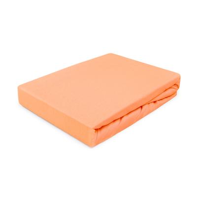 Fitted Sheet 200x220 Elastic JERSEY 100% COTTON Orange