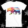 Forest Bear Mountain Bear Wanderlust California Silhouette Mountains Trees Moon Stars Best Seller Top Tee T Shirt 570
