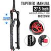 Nanlio MTB Air Suspension Fork 26 27.5 29 Inch 140mm Travel Damping Rebound Adjust Lightweight Bike Front Fork