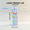 1PC Colorful Toy Vehicle Pattern 750ml Color Plastic Sports Water Bottle Leakproof Flip Straw Lid Suitable for Sports Office Home Use